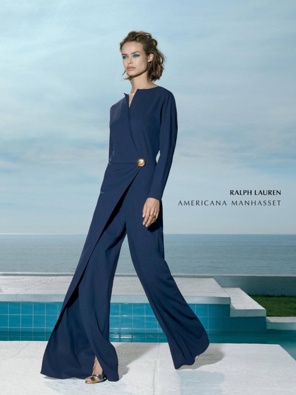 Like new! Ralph Lauren Collection Jumpsuit Blue Wool Purple Label Size 4